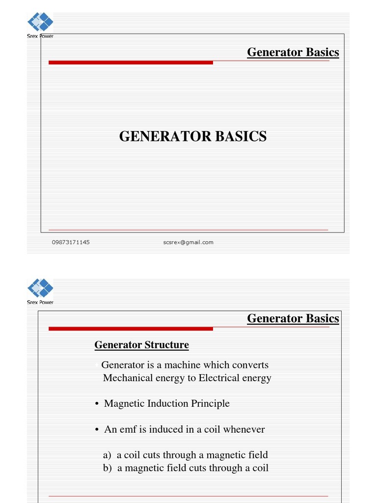 Basic of Generator | PDF | Electric Generator | Engines