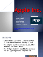 Apple Inc.: Kevin Hawkinson Rebecca Lenoue Julio Quintana Jessica Schrader Stefan Sofianos Laura Beth Williamson
