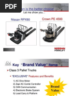 Download Nissan RPX80 vs Crown PE4500 by Forklift Systems Incorporated SN136342302 doc pdf