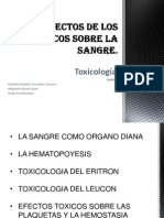 Efectos de Los Tóxicos Sobre La Sangre