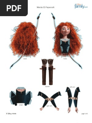 Brave Merida 3d Papercraft Printable 0412 (1)