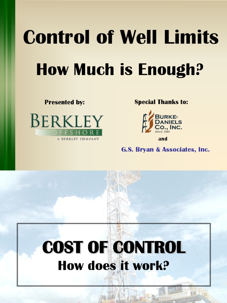 Well Control Policy Overview and Costs | PDF | Casing (Borehole ...