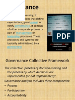 Governance frameworks and indicators