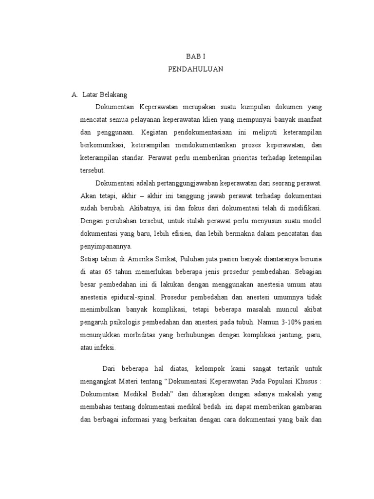 Bab I Bab 2 Dok Kperawatan Medikal Bedah