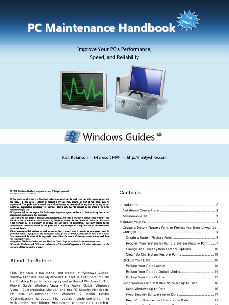 PC Maintenance | PDF | Backup | Internet Explorer