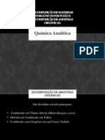 Decomposição de amostras orgânicas e inorgânicas