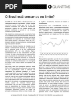 O Brasil está crescendo no limite