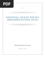 National Ocean Policy Implementation Plan