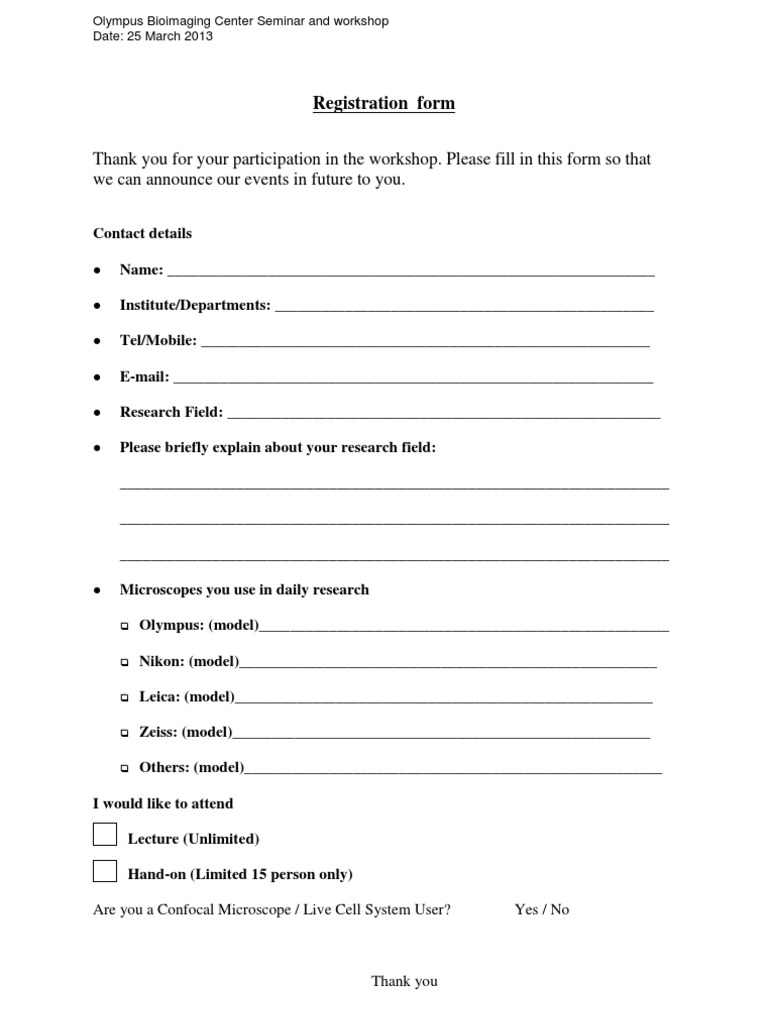 Registration Form | PDF