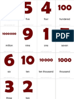 Flashcards Numbers Pinyin