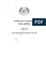 Akta Pemuliharaan Hidupan Liar 2010 Akta716