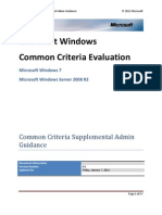 Windows 7 - WS08 R2 Common Criteria Supplemental Admin Guidance