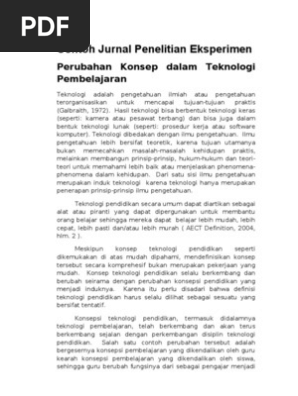 Contoh Jurnal Penelitian Eksperimen Pdf