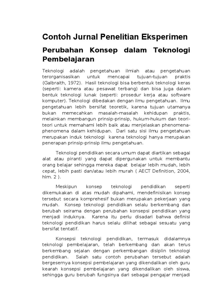 ☑ Contoh sebuah jurnal penelitian