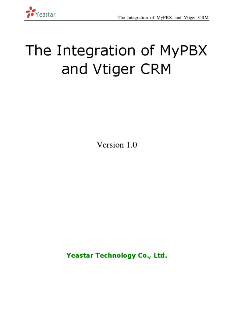 The Integration of MyPBX and Vtiger CRM En Command Line Interface
