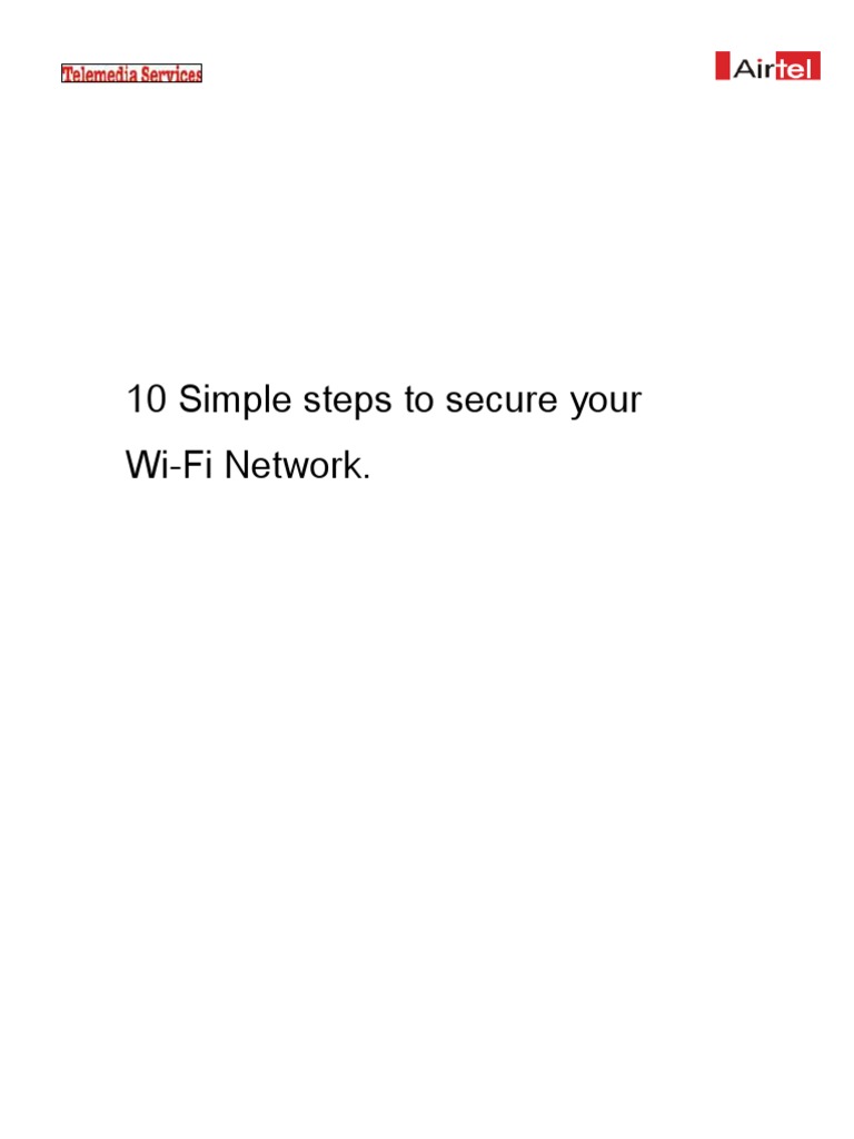 Secure Your Wi-Fi: 10 Essential Steps | PDF | Wi Fi | Computer Network