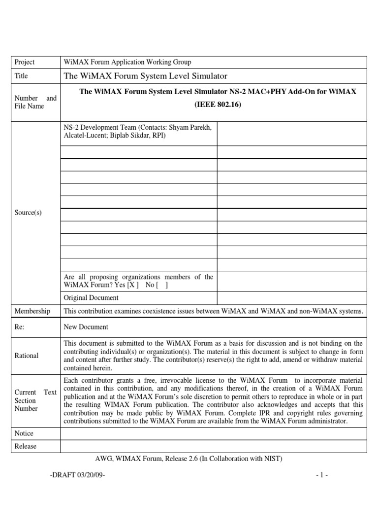 Wimax Forum System Level Simulator Pdf Network Packet