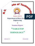 Tabletop Tehnology: Department of Elect. & Comm. Engineering