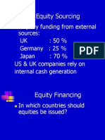 Sources of Funding-Equity (s)