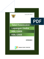 Tabel Kesesuaian KBLI 2009 2005 II 