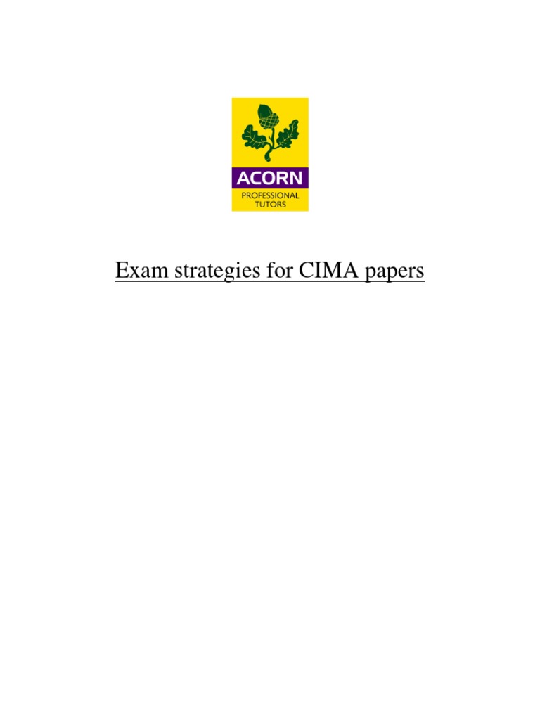 Exam Strategies For CIMA Papers | PDF