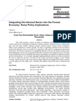 Integrating the Informal Sector Into the Formal Economy Some Policy Implications