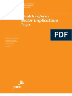 PWC Healthcare Reform Sector Implications Payer