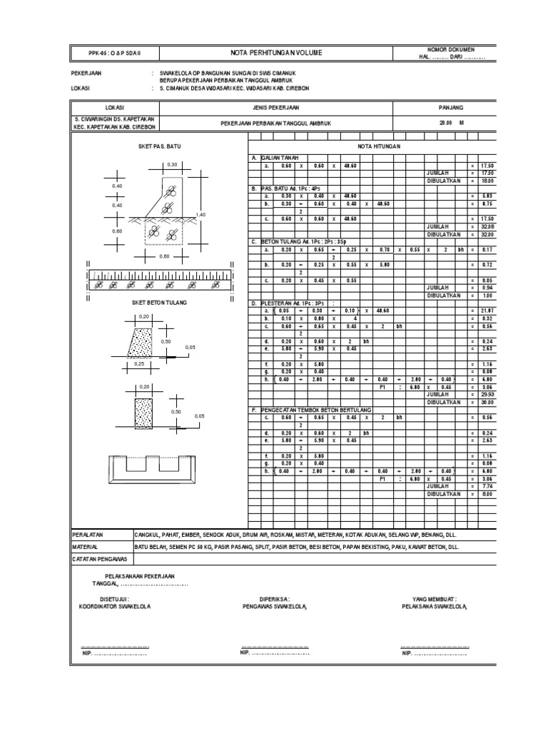 Form Nota Hitung | PDF