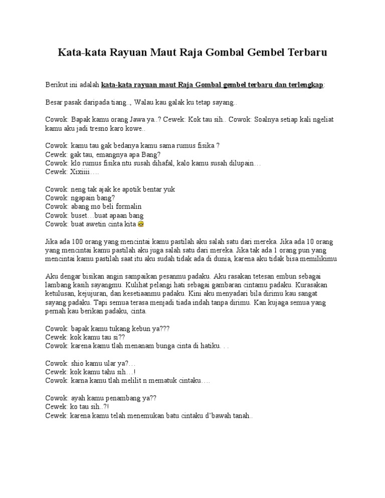 Download Ratusan Kata Kata Gombalan Maut Lengkap Download Ratusan Kata Kata Gombalan Maut Lengkap