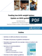 Bernadette Daelmans, WHO: Feeding Low Birth Weight Babies - Update On WHO Guidelines