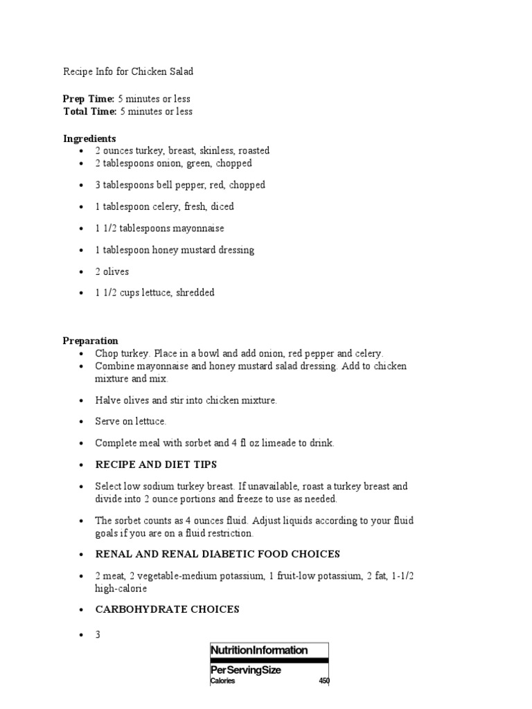 Quick Chicken Salad Recipe Guide | PDF | Cooking, Food & Wine