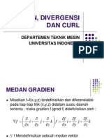 Gradien, Divergensi Dan Curl