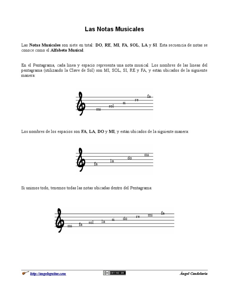 Las Notas Musicales | PDF | Arte