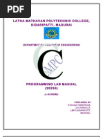 C Lab Manual | PDF | C (Programming Language) | Pointer (Computer ...