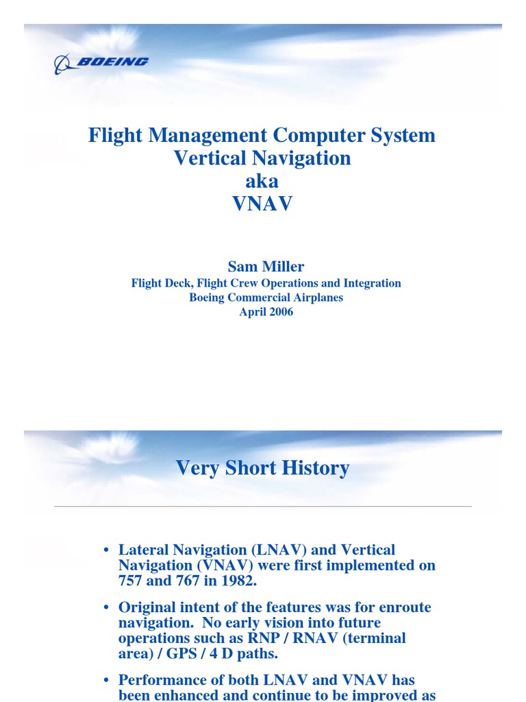 How VNAV Works PDF Aerospace Aviation