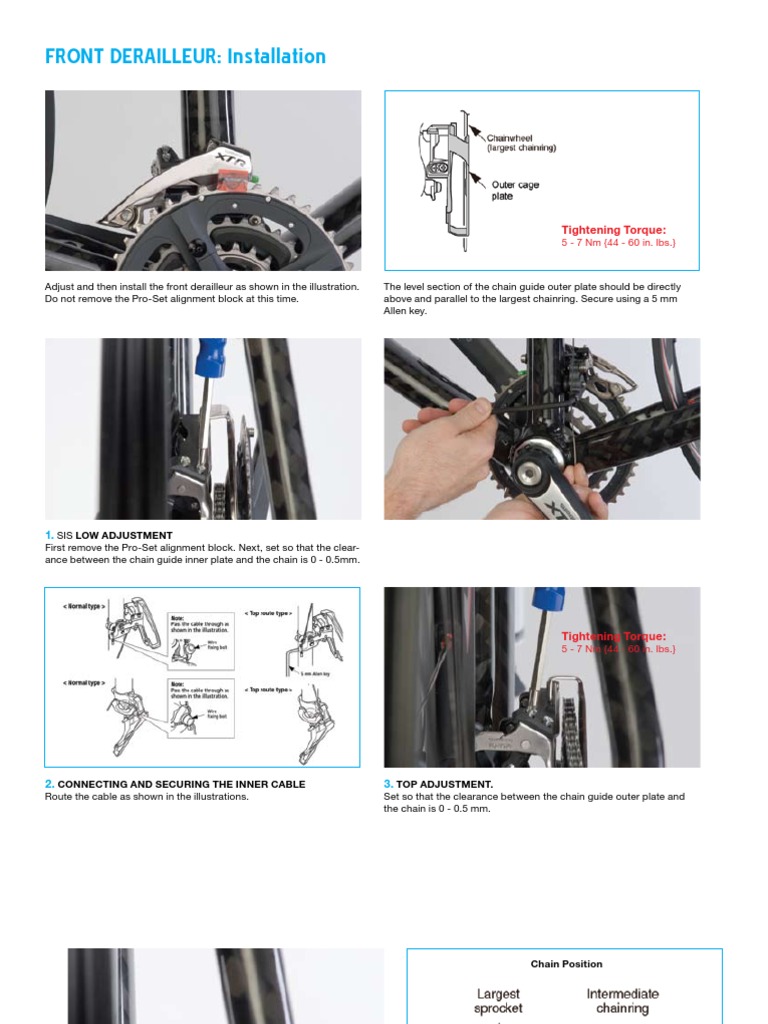 12) Front Derailleur Installation PDF Manufactured Goods Wheeled