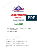 Title Alkalinity and Salinity in Water Determination Date 16 April 2013