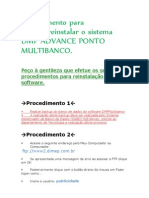 Instalação DMP ADVANCE PONTO MULTIBANCO