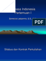 Bahasa Indonesia Pertemuan I