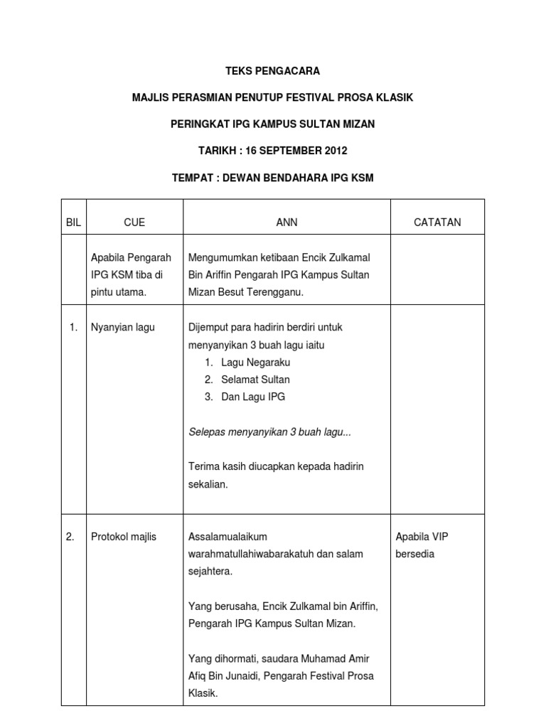 Teks Pengacara  PDF
