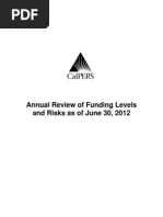 Annual Review of Funding Levels and Risks as of June 30, 2012