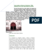 100 Anos de Categorias Raciales y Etnicas en Honduras