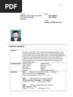 Samiullah Khan Cv
