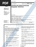 NBR 11403 PB 1510 - Parafuso de Cabeca Sextavada Flangeada - Serie Leve