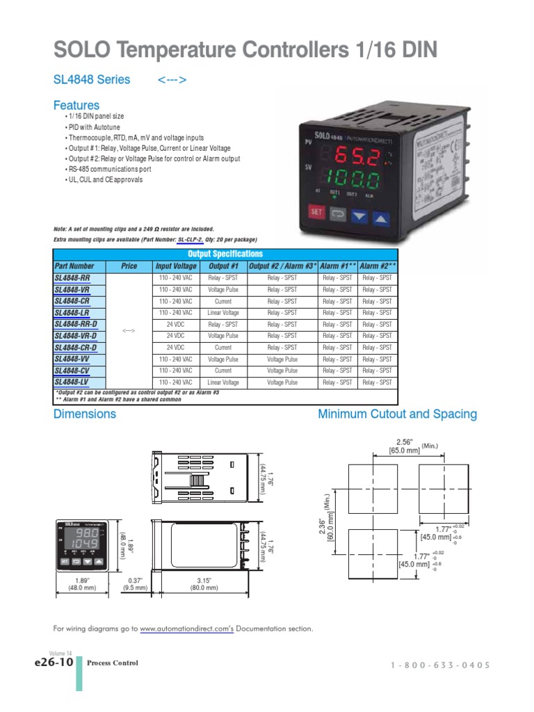 Solos l 4848 | Switch | Thermocouple