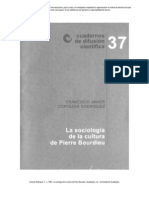 La Sociologia de La Cultura de Pierre Bourdieu