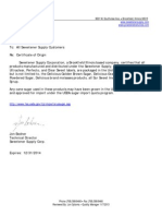 Certificate of Origin - Sweetener Supply