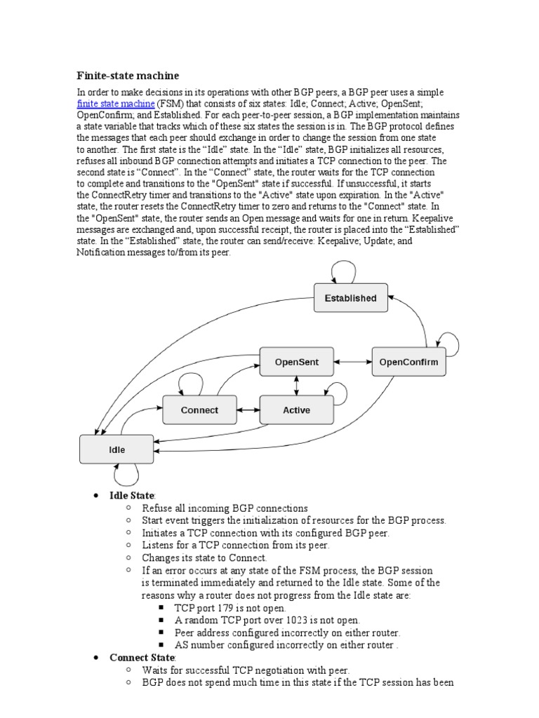 Finite State Machine | PDF | Transmission Control Protocol | Router ...