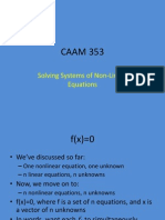 CAAM 353 -Solving Syst of NL Equations