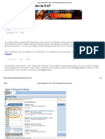 How To Transport Roles in SAP